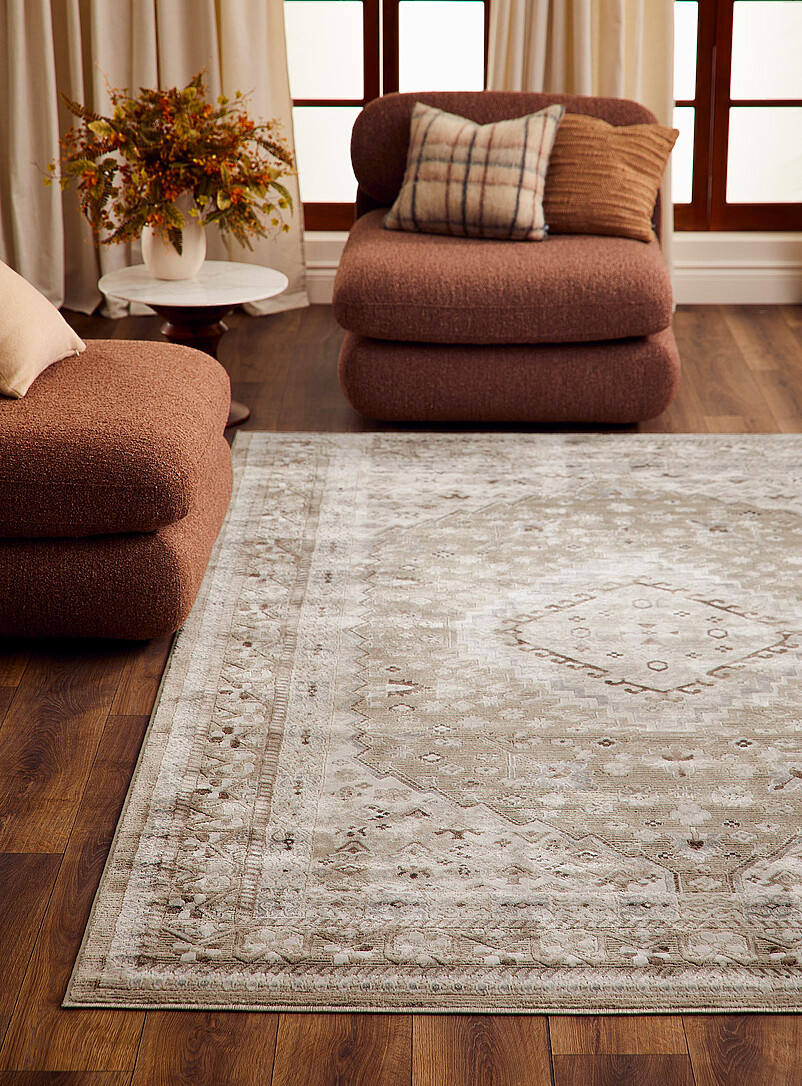 Beige medallions rug See available sizes product image (primary)