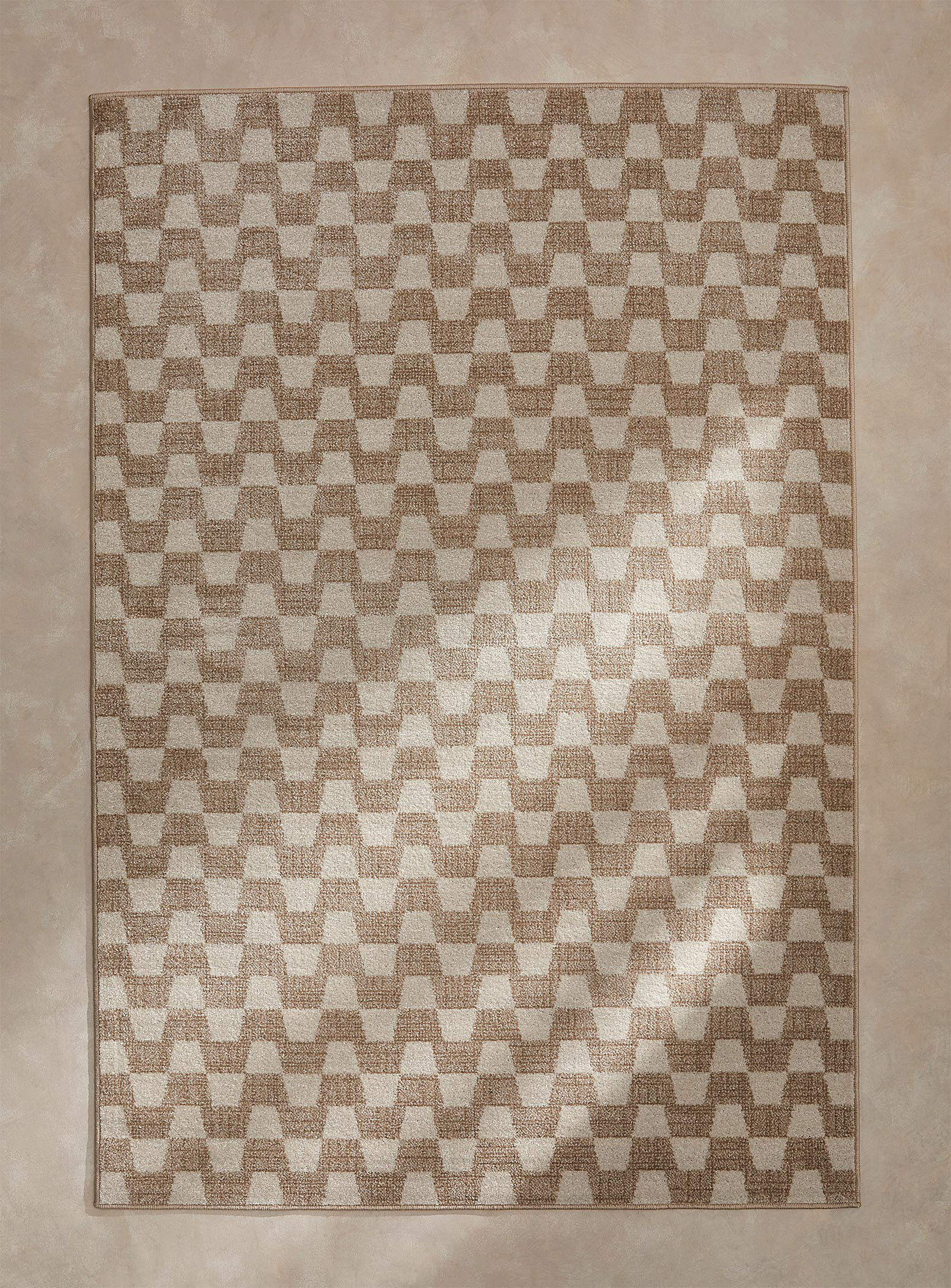 Simons Maison Winding Checkers Rug See Available Sizes In Cream Beige