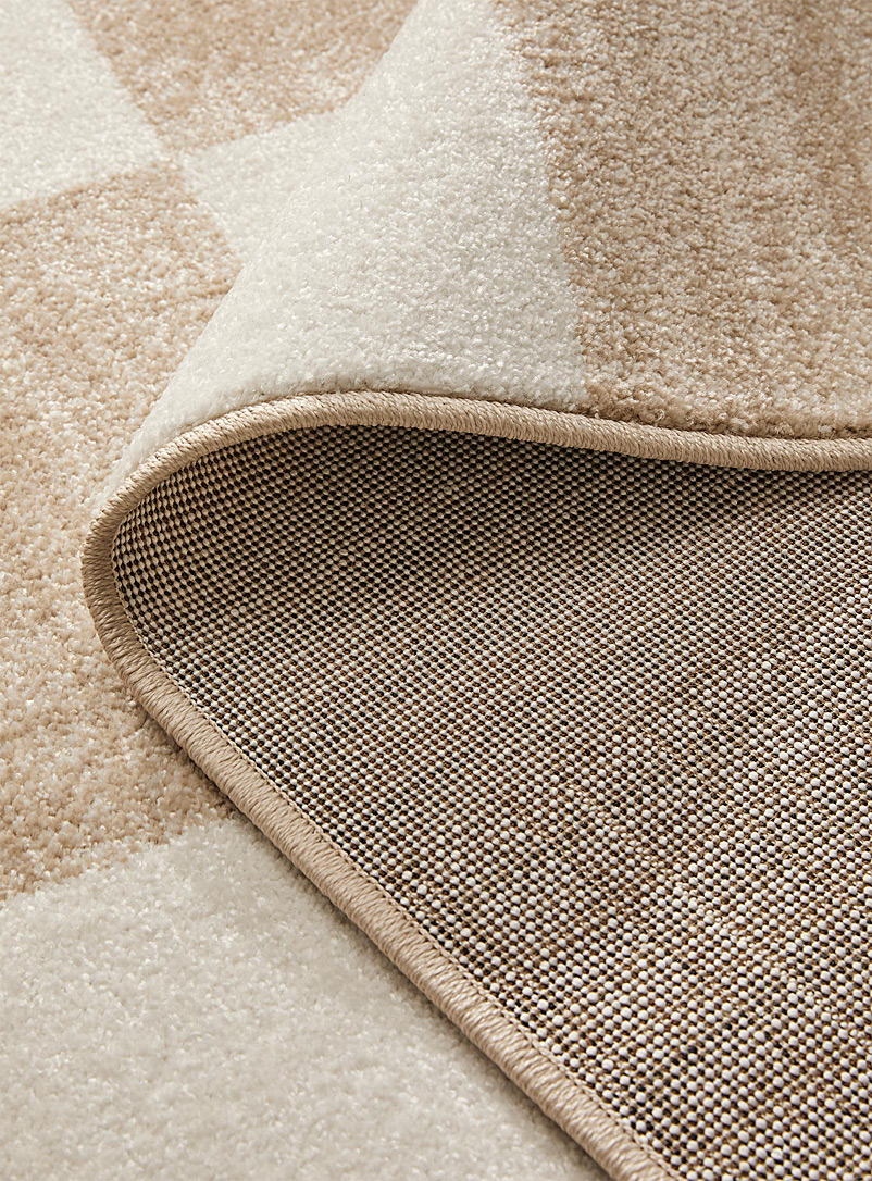 Beige and white checkerboard rug See available sizes product image 2