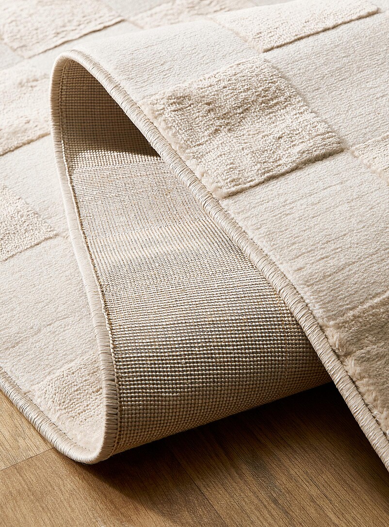Two-tone checkerboard rug See available sizes product image 2