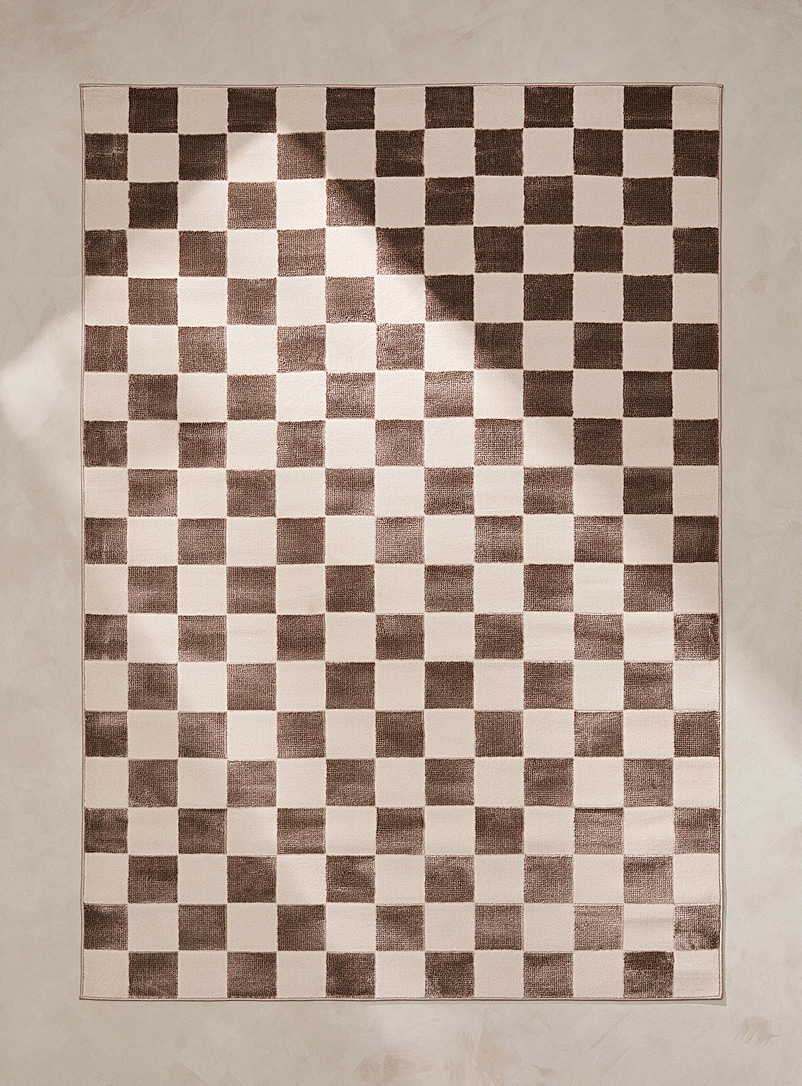 Two-Tone Checkerboard Rug See Available Sizes
