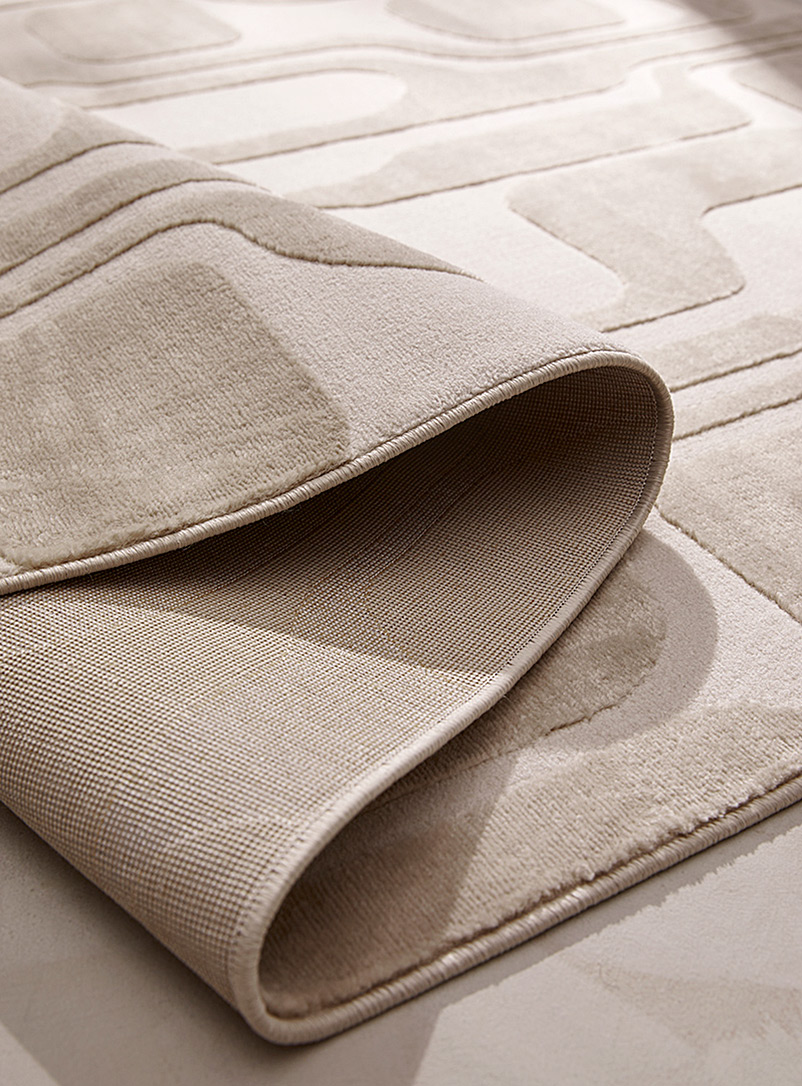 Neutral abstraction tufted rug See available sizes product image 2