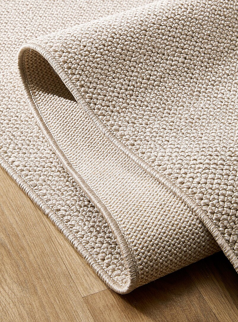 Solid beige bouclé rug See available sizes product image 2