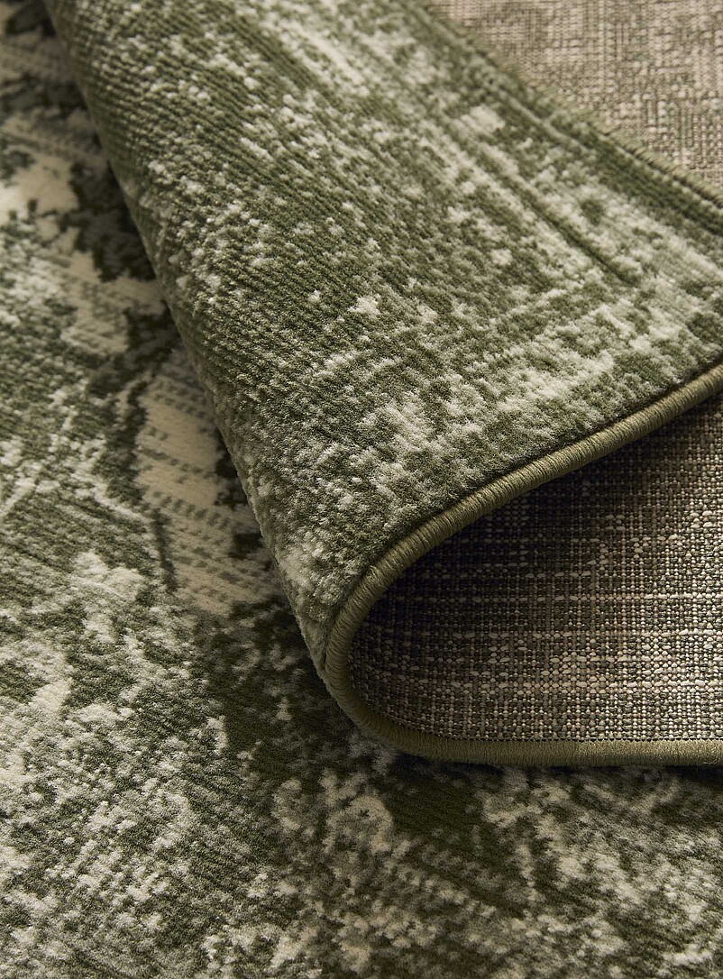 Faded patterns green rug See available sizes product image 2