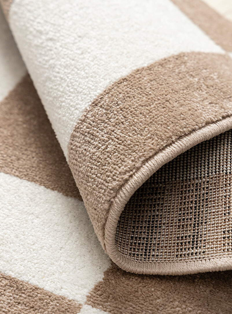Beige checkers rug See available sizes product image 2