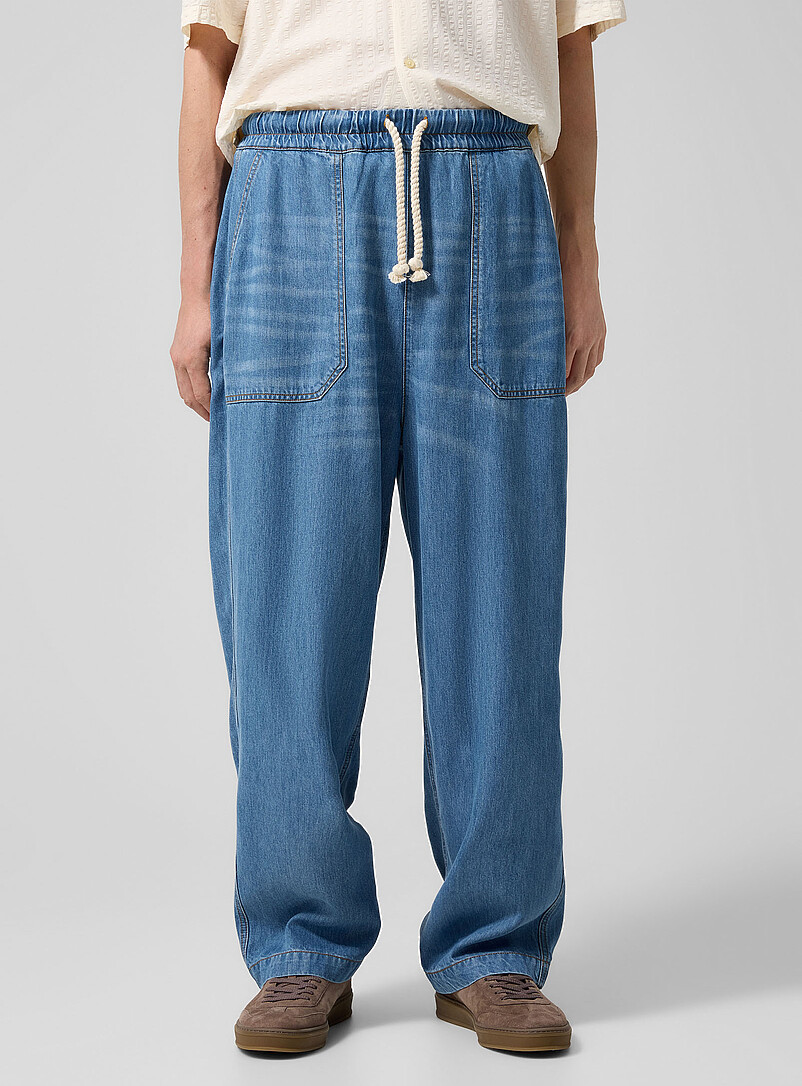 Tie-cord lyocell denim pant | Officine Générale | | Simons