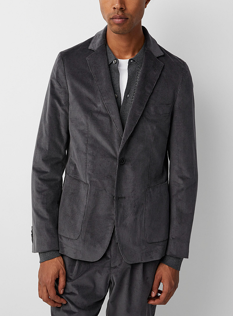 Officine Générale Charcoal 375 corduroy jacket for men