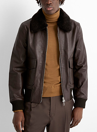 officine generale leather jacket, Off 