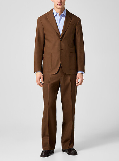 Le pantalon ceintur&eacute; Nash lyocell et lin