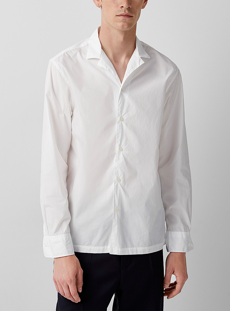 Officine Générale White Eren cotton poplin shirt for men
