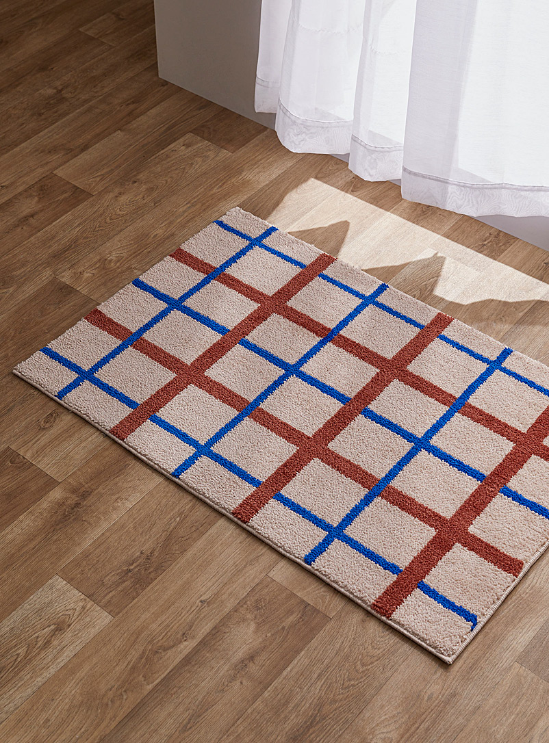Simons Maison Assorted Complementary lattice shag rug 60 x 90 cm