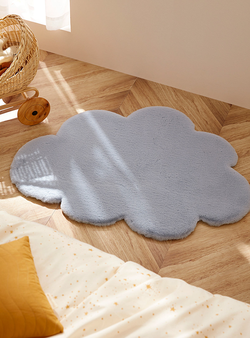 Simons Maison Baby Blue Cloud faux-fur rug 70 x 95 cm