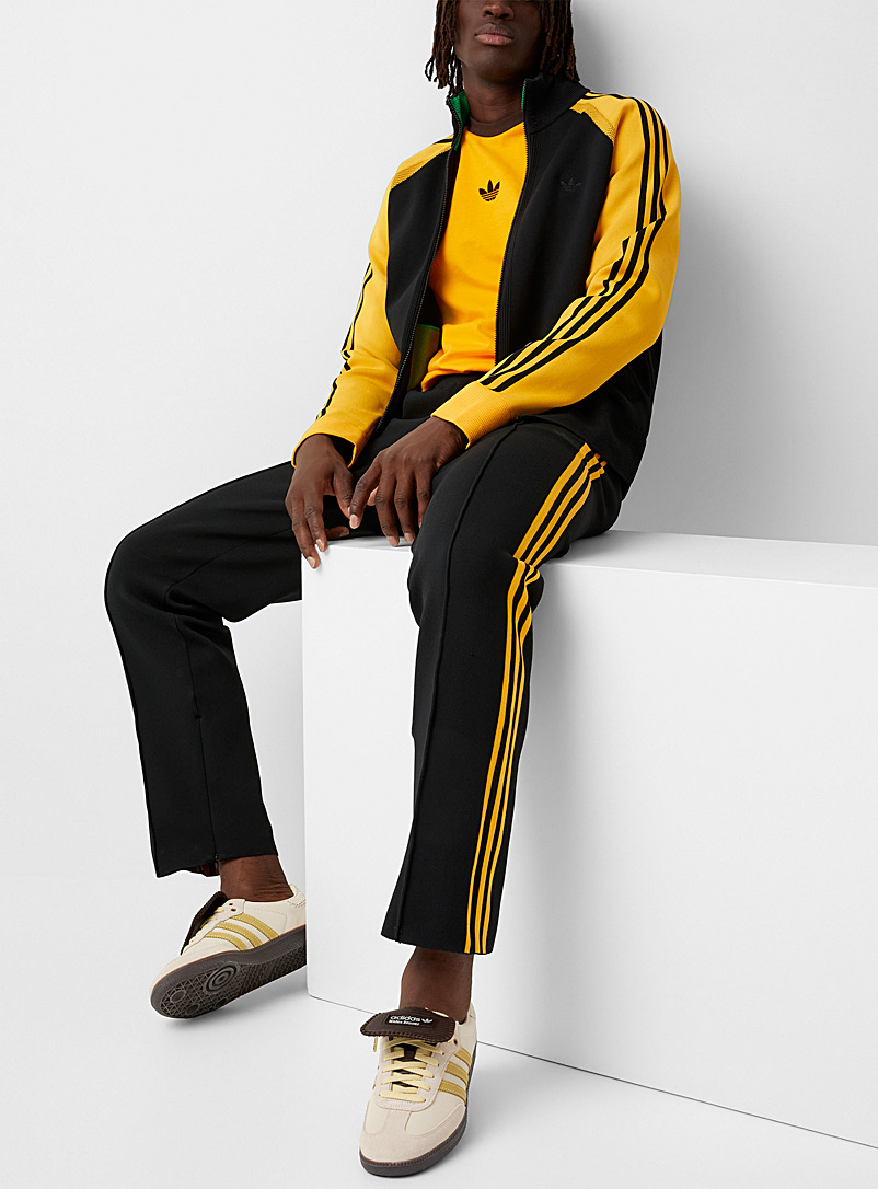 Adidas X Wales Bonner Black Yellow stripes knit track pant for men
