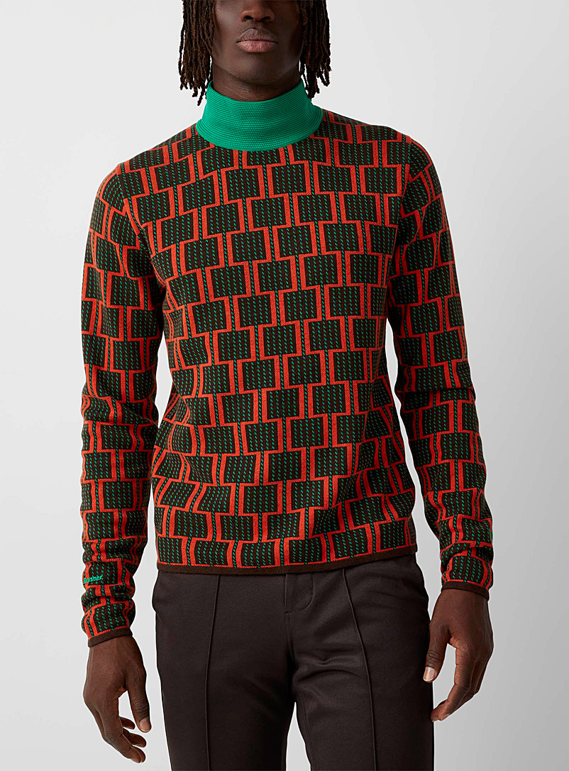 Adidas X Wales Bonner Assorted Geometric jacquard mosaic sweater for men