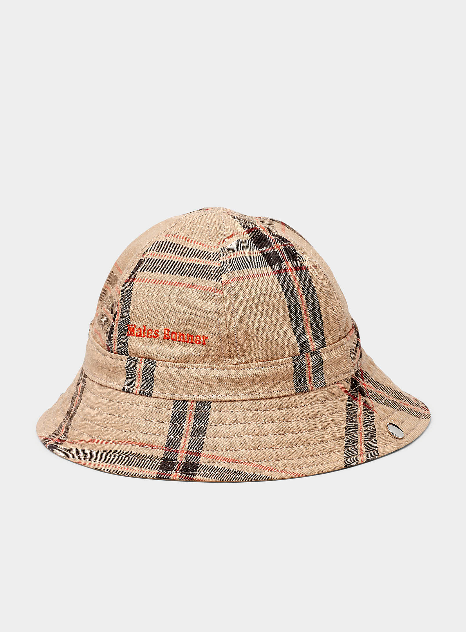 Adidas X Wales Bonner Checkered Reversible Bucket Hat In Neutral