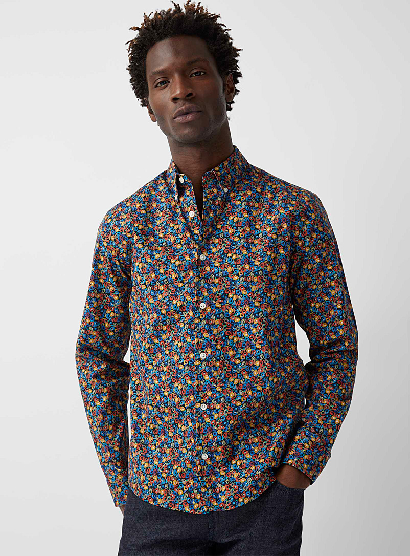 Le 31 Assorted Mini-flower shirt Modern fit for men