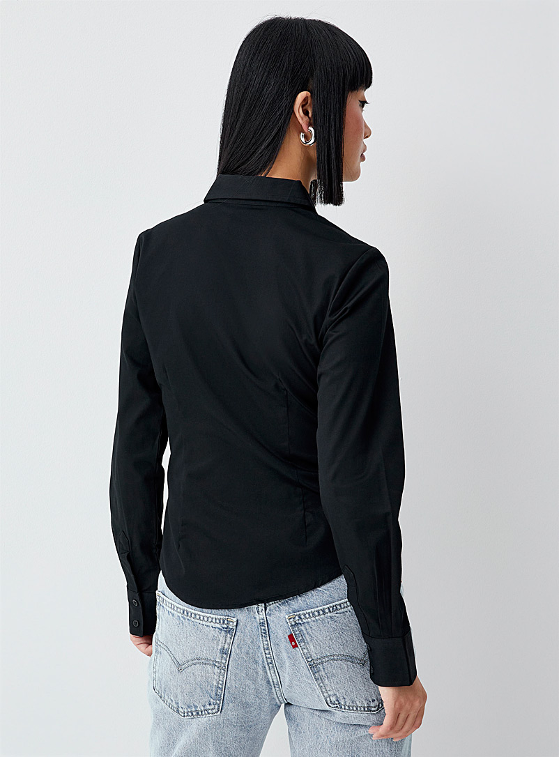 Twik Light blue Fitted poplin shirt for women