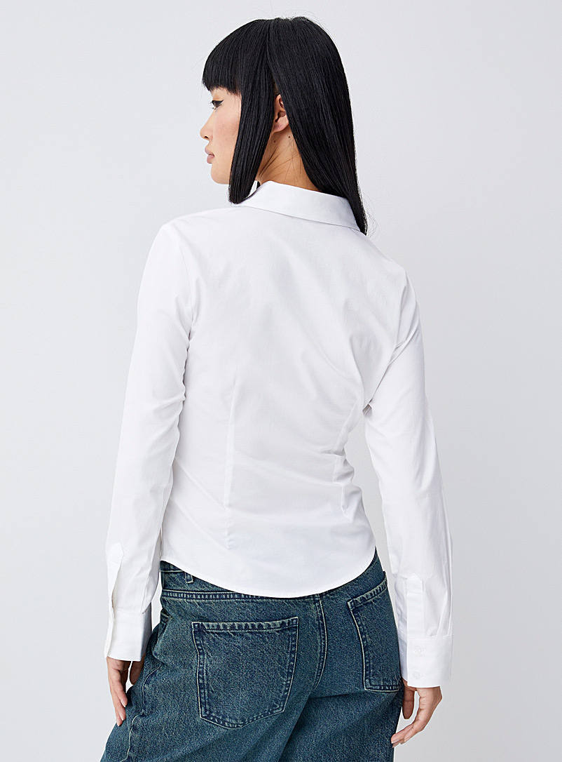 Twik Light blue Fitted poplin shirt for women