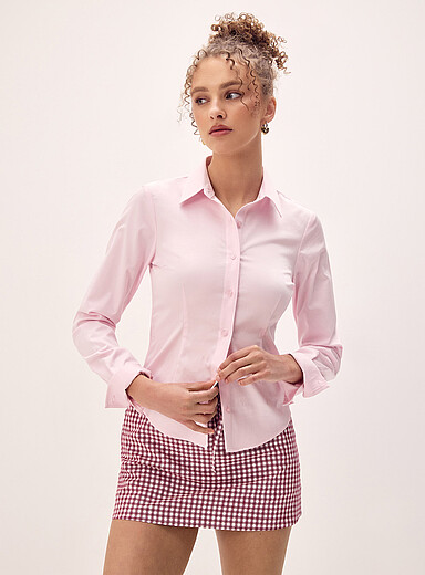 Fitted poplin shirt