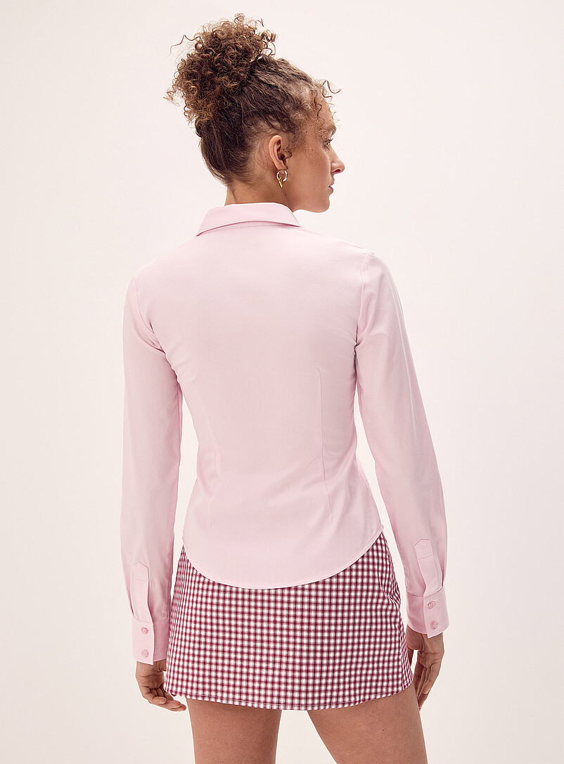 Twik Light blue Fitted poplin shirt for women