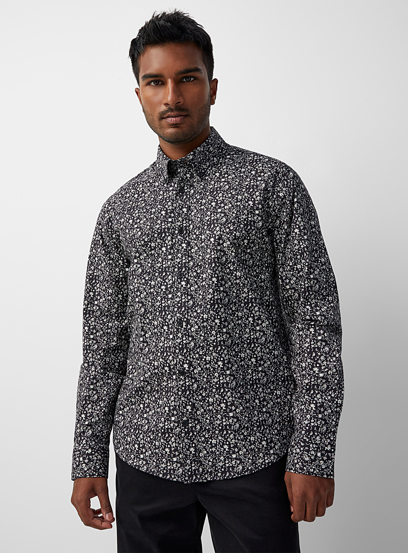 Mini-flower shirt Untucked fit | Le 31 | Shop Men's Patterned Shirts ...