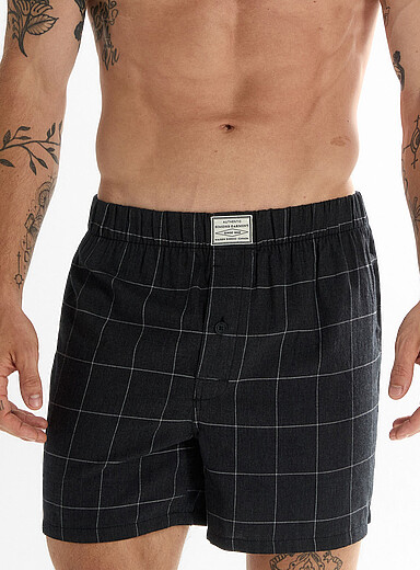 Le 31 Oxford Soft flannel boxer Organic cotton and recycled cotton <b>Christmas Collection</b> for men