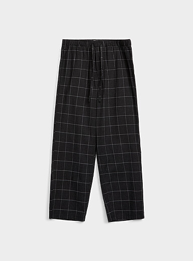 Le 31 Charcoal Check flannel pyjama pant <b>Christmas Collection</b> for men