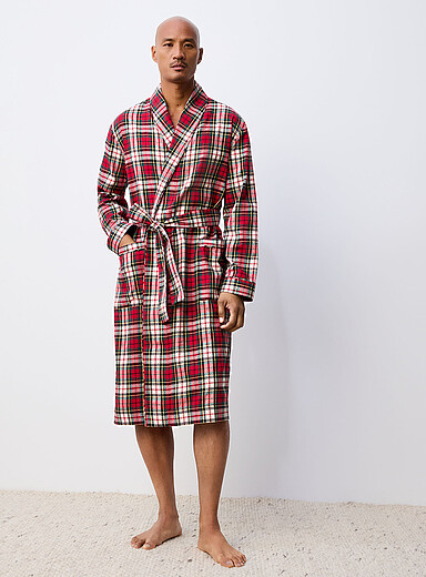 Checked flannel robe <b>Christmas Collection</b>