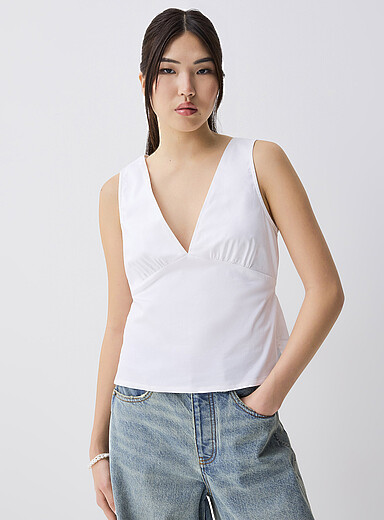 La camisole popeline col plongeant