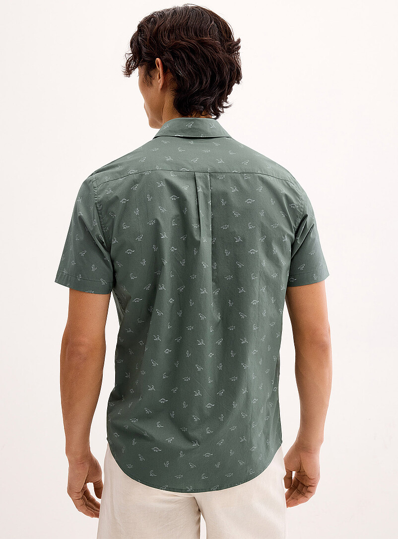 Le 31: La chemise minimotifs plein air <b>Coupe moderne</b> Blanc pour homme