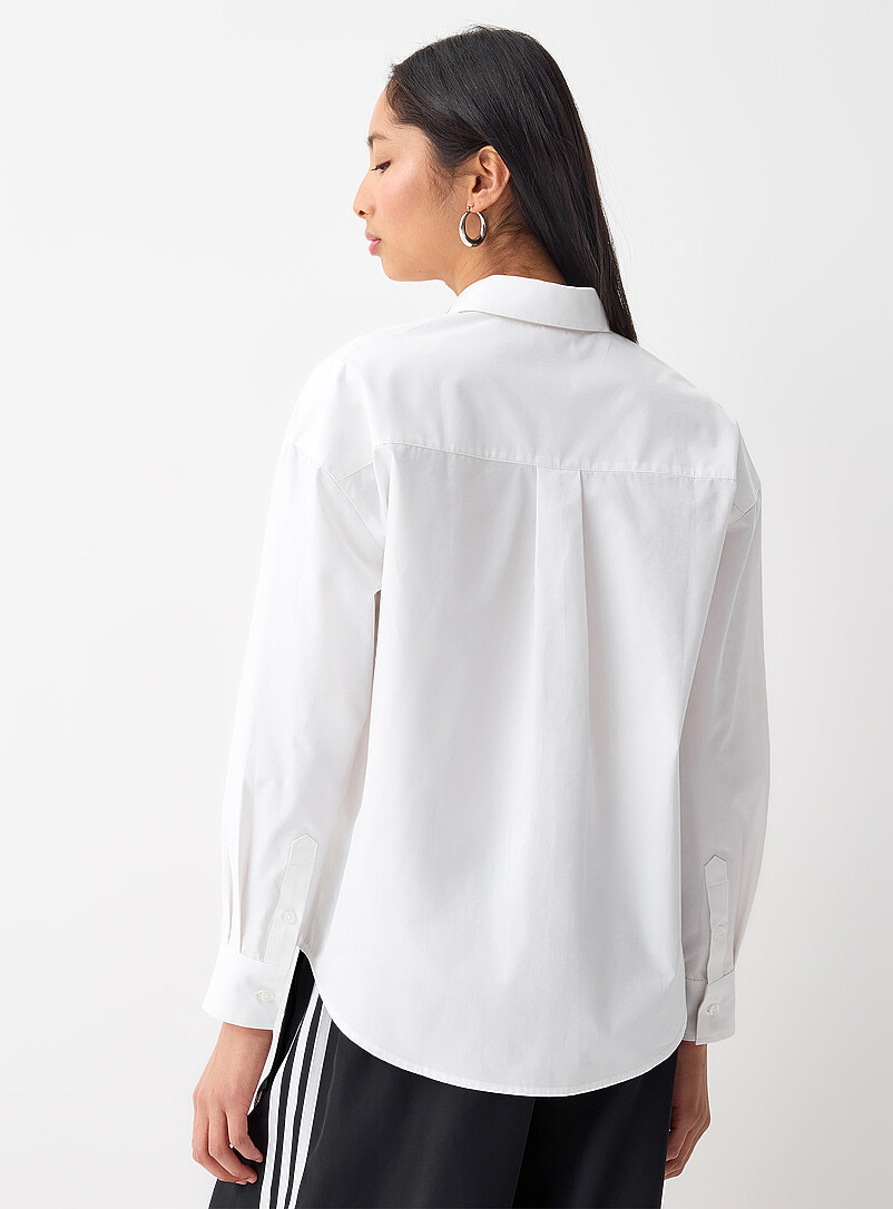 Twik Baby Blue Oversized solid shirt for women