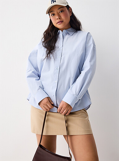 Oversized solid shirt
