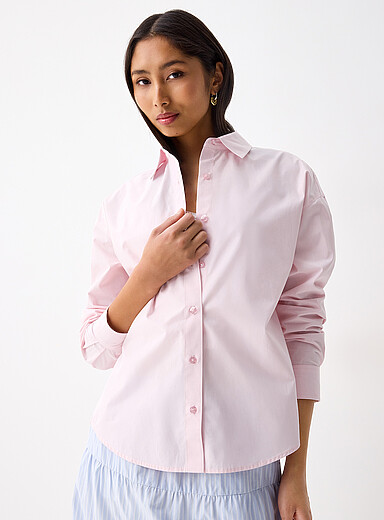Oversized solid shirt