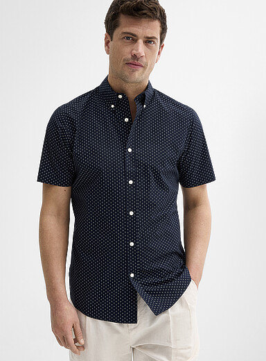 Geometric mini-pattern shirt <b>Modern fit</b>
