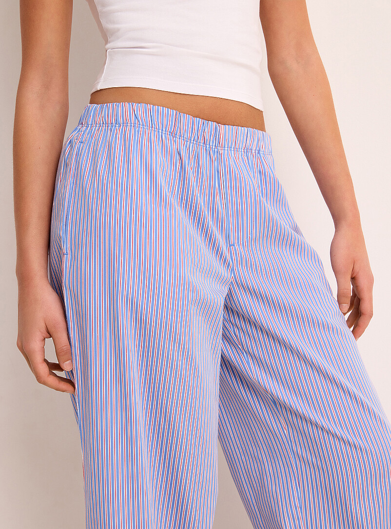 Miiyu x Twik Patterned Green Colourful poplin pyjama pant for women