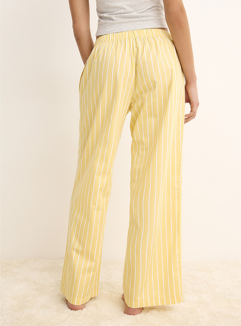 Miiyu x Twik: Le pantalon pyjama popeline color&eacute; Bleu &agrave; motifs pour femme