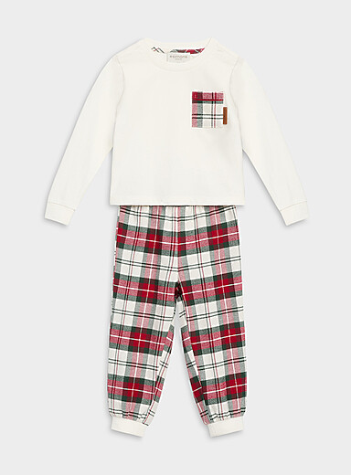 Le 31 Patterned Red Check flannel pyjama set In support of Food Banks Canada Kids - unisex for men