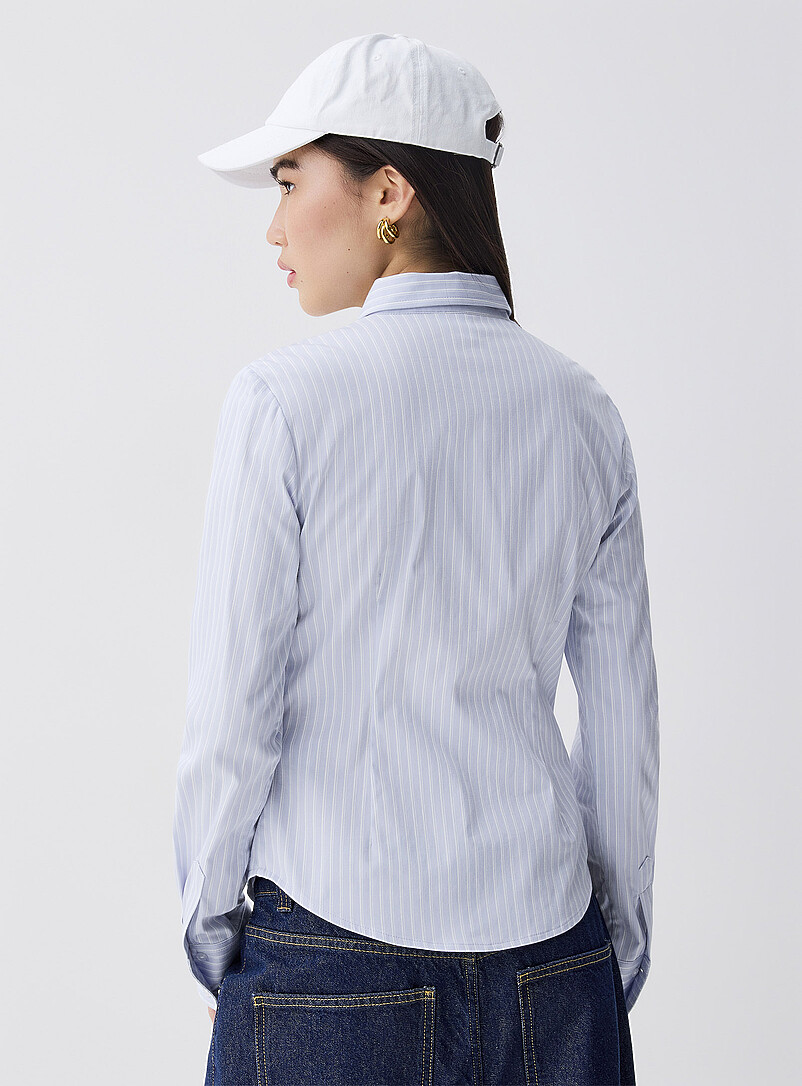 Striped fitted poplin shirt product image 3