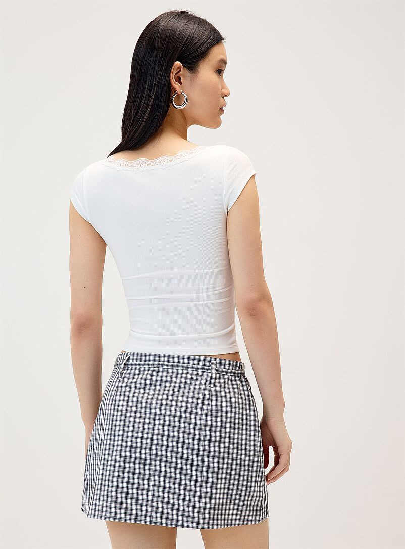 Patterned poplin mini-skort product image 3