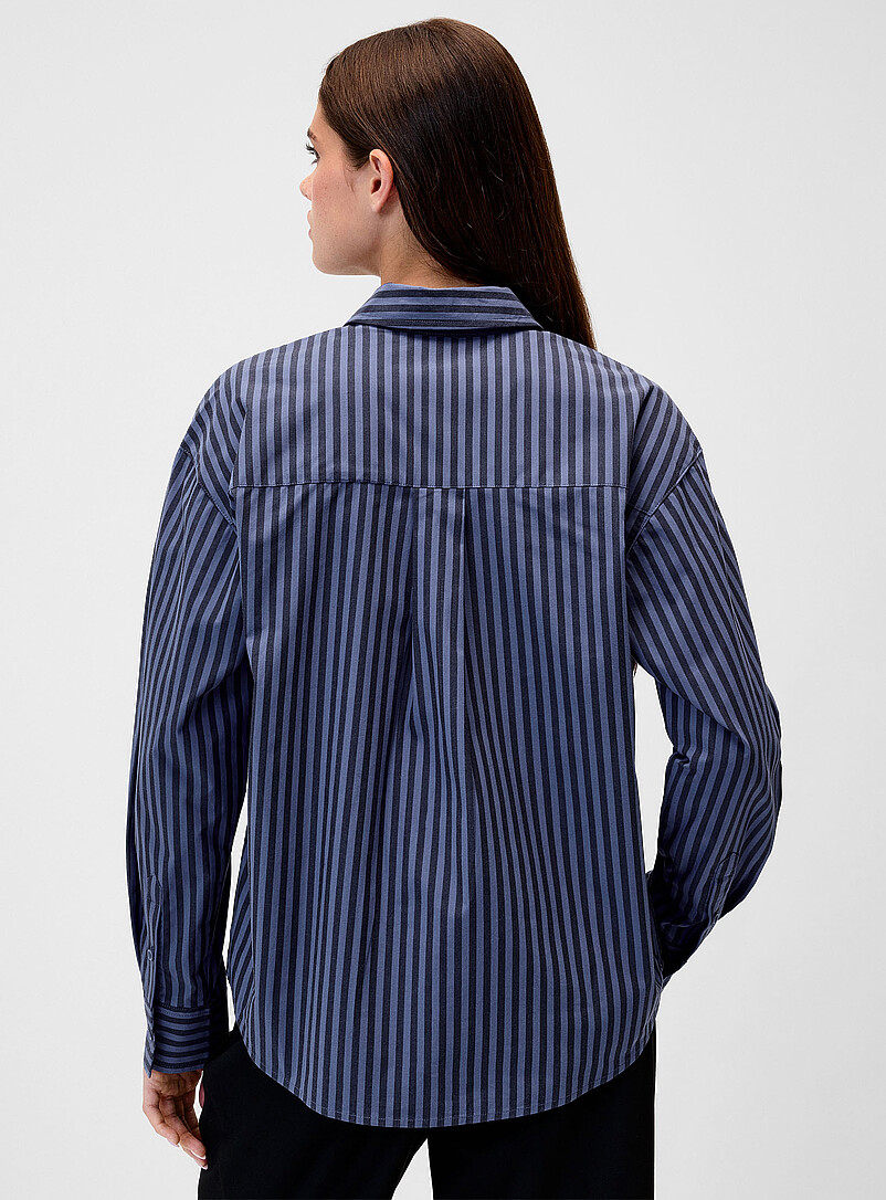 Oversized patterned poplin shirt product image 2