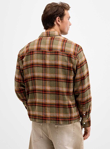 Heritage plaid flannel shirt <b>Boxy fit</b>