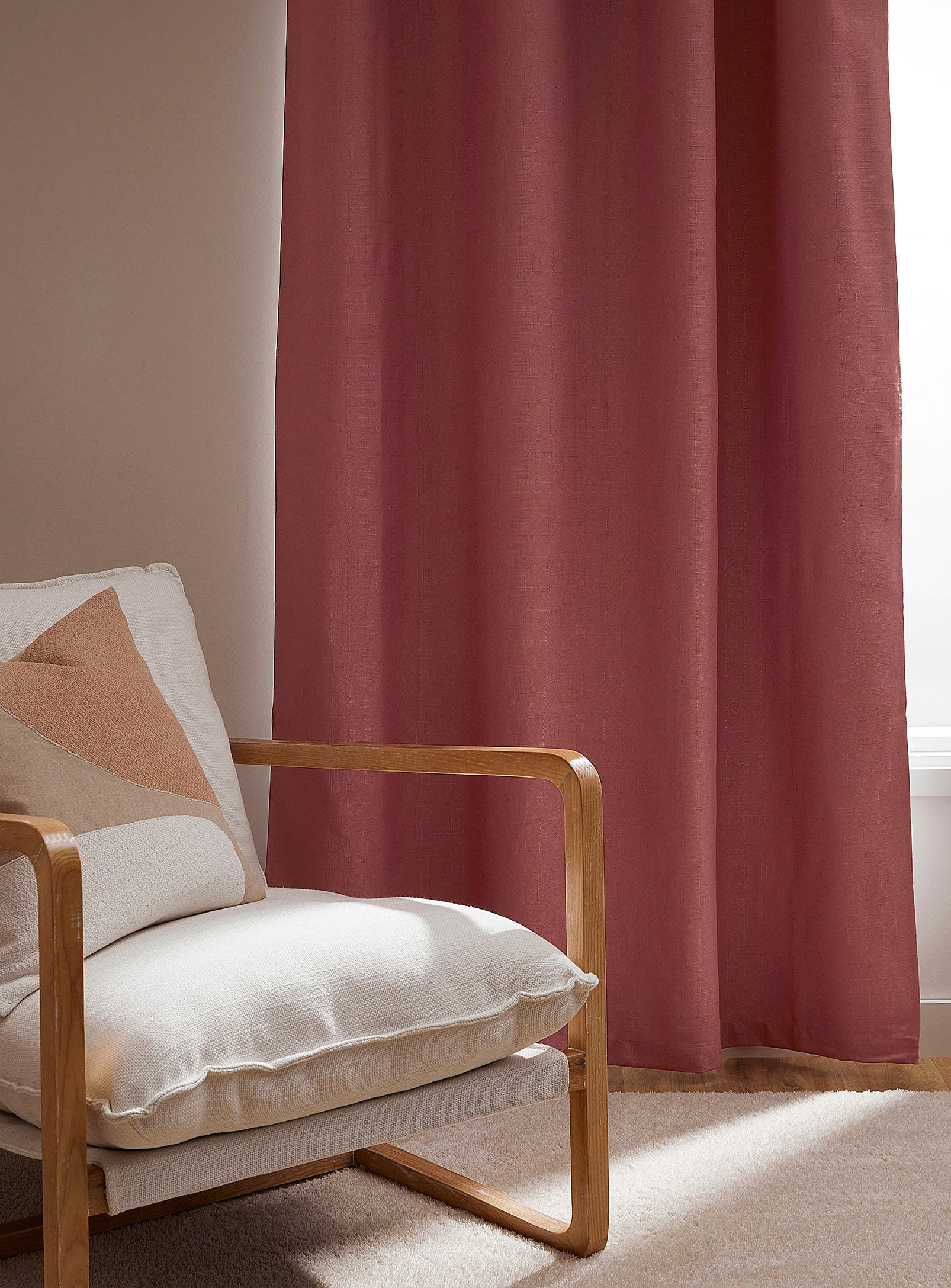 Simons Maison Heathered Blackout Curtain 132 X 220 Cm In Pink