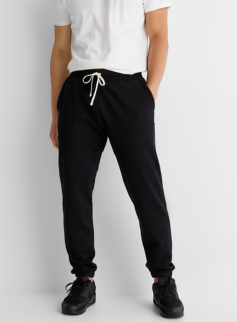 Reigning Champ Black Terry-lined sweatpant for men