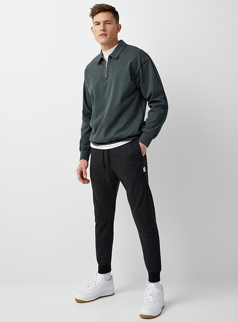 Reigning Champ Dark Grey Terry-lined merino joggers for men