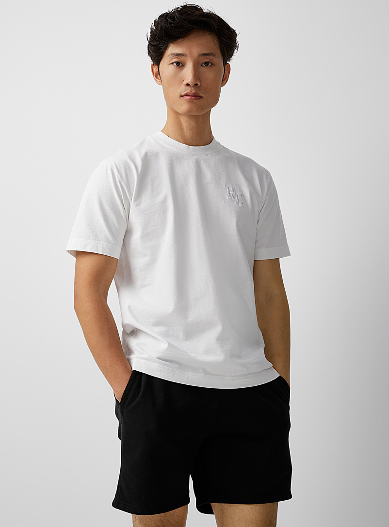 Reigning Champ White Tone-on-tone embroidered logo T-shirt for men