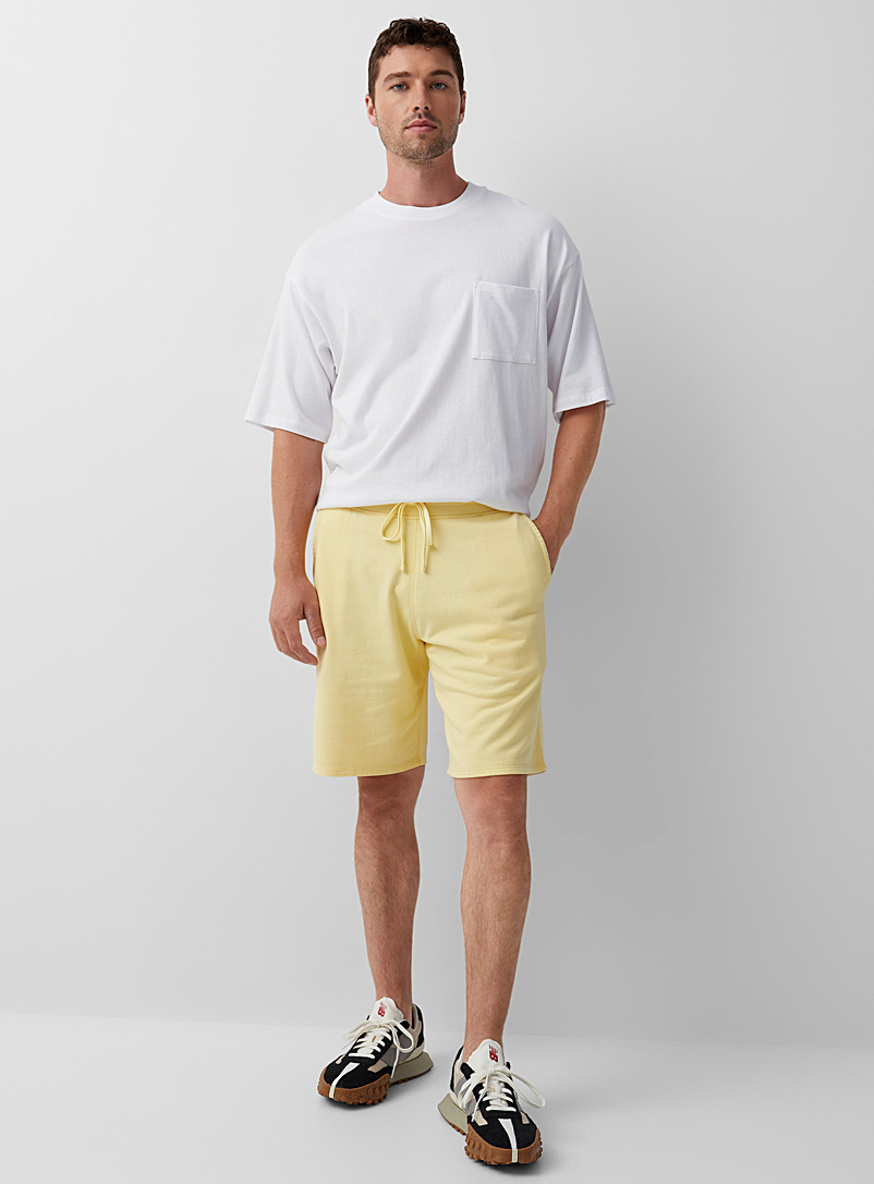 Reigning Champ Light Yellow Citrus terry-lined short for men