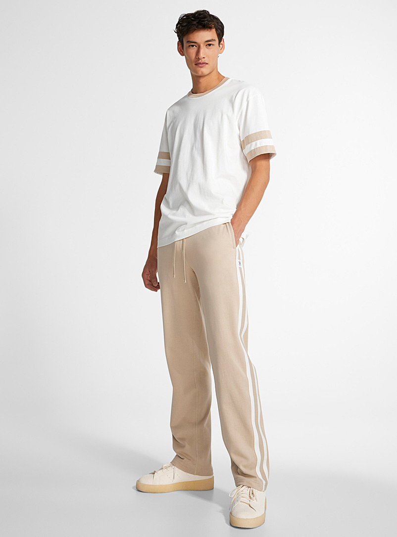 Reigning Champ Fawn Striped appliqué terry-lined pant for men