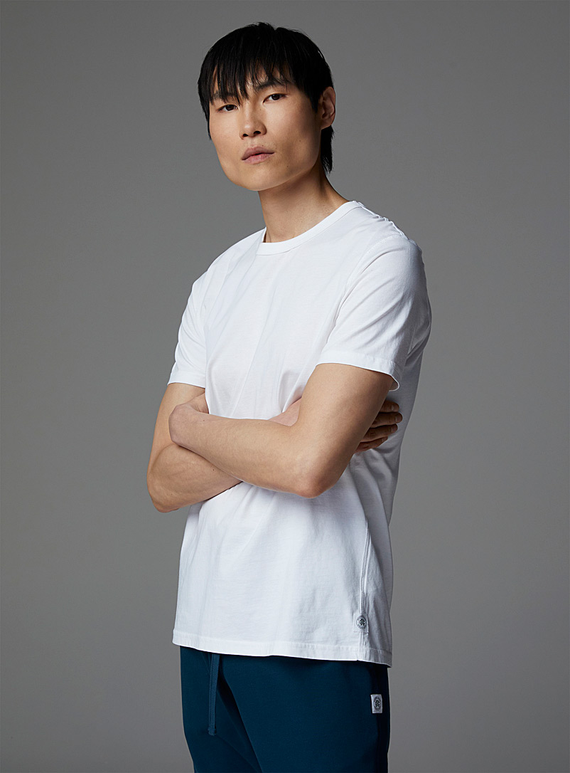 Reigning Champ: Le t-shirt monochrome Blanc pour homme