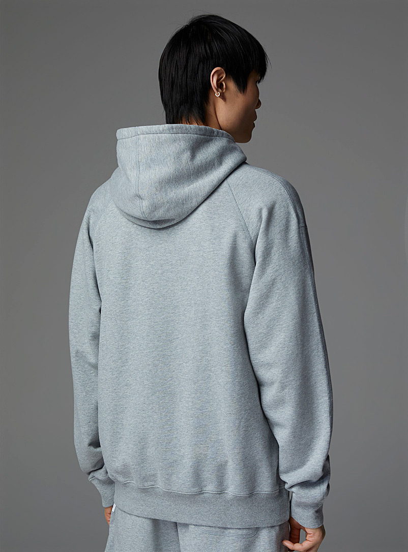 Reigning Champ Black Terry-lined monochrome hoodie for men