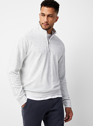 Zip-neck terry sweater | Reigning Champ | Men's Hoodies & Sweatshirts ...